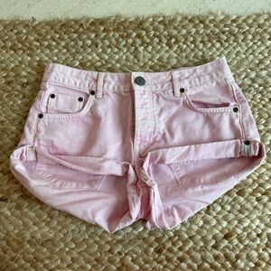One Teaspoon Pink Jean Shorts